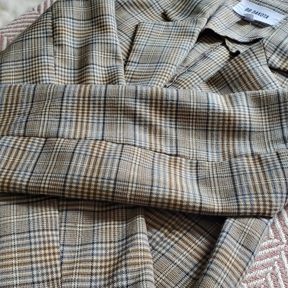 BB Dakota Heather's Plaid Boyfriend Blazer - XS - Picture 9 of 11